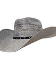 Ventilated Gray Straw Bangora Sun Hat With Breathable Crown For Outdoor Adventures