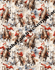 Western Cowboy Santa Christmas Men's Pajamas