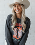 Western Cowboy Queen Drop Shoulder Sweatshirt