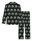 Turquoise Naja Women's Western Long Pajama Set