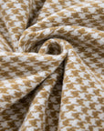 Houndstooth Colorblock Textured Patchwork Shacket