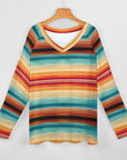 Baha Ranch Long Sleeve Southwestern Serape Top