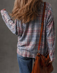 Plaid Textured Button-Up Chest Pocket Shirt