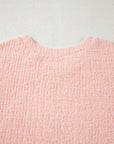 Ivy Fuzzy Ribbed Texture Long Sleeve Top