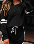 Varsity Stripe Pullover and Mini Skirt Set