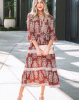 Katie Trim Tiered Maxi Dress