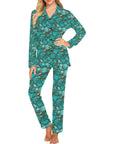 All Turquoise Women's Long Pajama Set