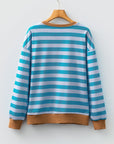 Madiena Trim Drop Shoulder Sweatshirt