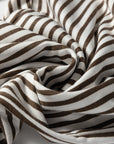 Stripe Pocketed Elastic High Waist Pants
