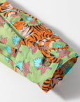 Tiger Floral Collared V-Neck Shirt