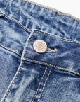 Laylani Distressed Hem Flared Jeans