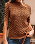 Malaysia Ribbed Short Sleeve Sweater