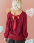 Rosalina Backless Drop Shoulder Sweater