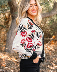 Selene Print Front Knit Cardigan