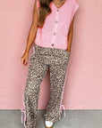 Solid Button Front V-Neck Sweater Knit Vest