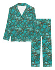 All Turquoise Women's Long Pajama Set