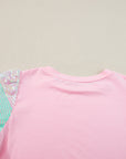 Rainbow Puff Sleeve Top -clearance