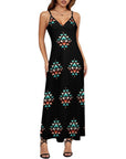 Baha Ranch Southwestern Aztec Western Maxi Dress