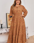 Charleigh Sleeve Tiered Maxi PLUS Dress
