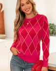 Wynter Pattern Knit Casual Sweater
