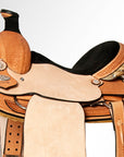 Hilason Western Horse Saddle American Leather Basketweave Ranch Roping Cowboy