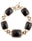 Black Onyx Golden Link Bracelet