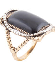 Black Onyx Mixed Metal Statement Ring