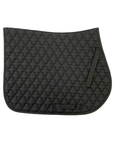 AJ Tack Quilted All-Purpose English Saddle Pad - Black