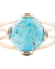 Blue Turquoise Rhombus Statement Cuff Bracelet