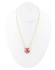 Luca Pink Magenta Spiny Oyster Golden Pendant Necklace