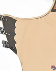 HILASON Western Pro Rodeo Bronc Bull Riding Leather Chinks | Handmade Chaps for Adults Hand Tooled Adult