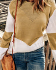 Avery tone Chevron Pullover Sweater