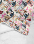 Danilo Painted Cowgirl Collage Throw Blanket 60" x 80" Ultra-Soft Micro Fleece Blanket 60" x 80" Made in America
