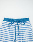 Stripe Collared Top and Drawstring Pants Set