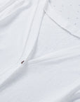 Solid Open-Front Buttoned Cardigan