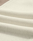 Colorblock Ribbed Knit Buttoned Sweater Cardigan