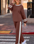 Varsity Stripe Pullover and Drawstring Pant Set