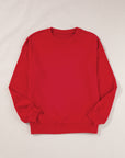 Solid Drop Shoulder Crewneck Pullover Sweatshirt