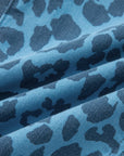 Leopard High Waist Straight Jeans