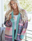 Elsa Slit Open Front Cardigan