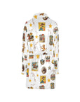 Baha Ranch Vintage Cowgirl Collage Women's Western Bath Robe
