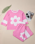 Floral Patchwork Raw Edge Top and Pant Set