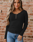 Waverly Sleeve Ribbed top Long Sleeve Top