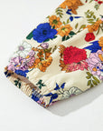 Apricot Ruffled Shoulder Long Sleeve Floral Blouse