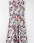 Floral Buttoned Sleeveless Wide Leg Jumpsuit