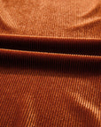 Velvet Ribbed Square Neck Puff Sleeve Top