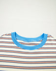 Stripe Cuffed Short Sleeve Mini T-Shirt Dress