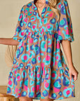 Emerie Sleeve Slit Ruffled Dress