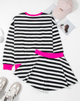 Stripe Contrast Ribbed Top and Shorts Set