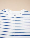 Stripe Long Sleeve Top and Drawstring Pants Set